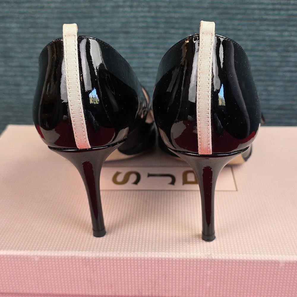 Sarah Jessica Parker Nirvana Patent Leather Pumps Made In Italy - Picture 6 of 16